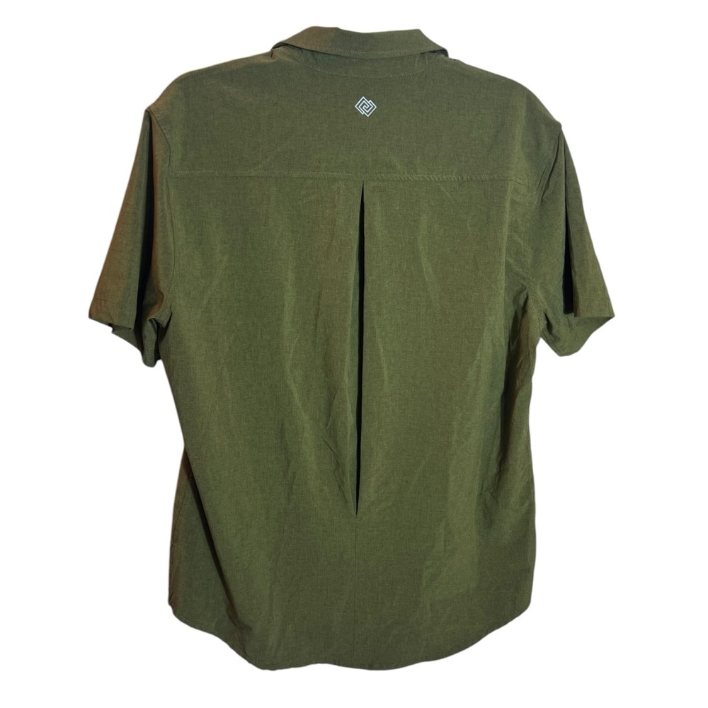 Zelos Men’s Green Snap Button Shirt – Size M - Picture 2 of 8